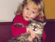 Janna and Viiru the cat